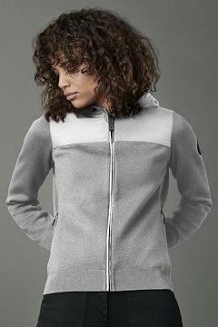 Ropa Canada Goose Mujer México - WindBridge Sudadera Con Capucha Black Label Plateados BV9041358
